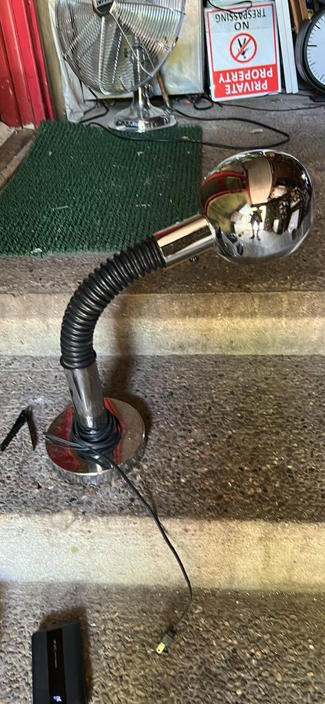 A Vintage Modernist space Age Chrome Table Lamp