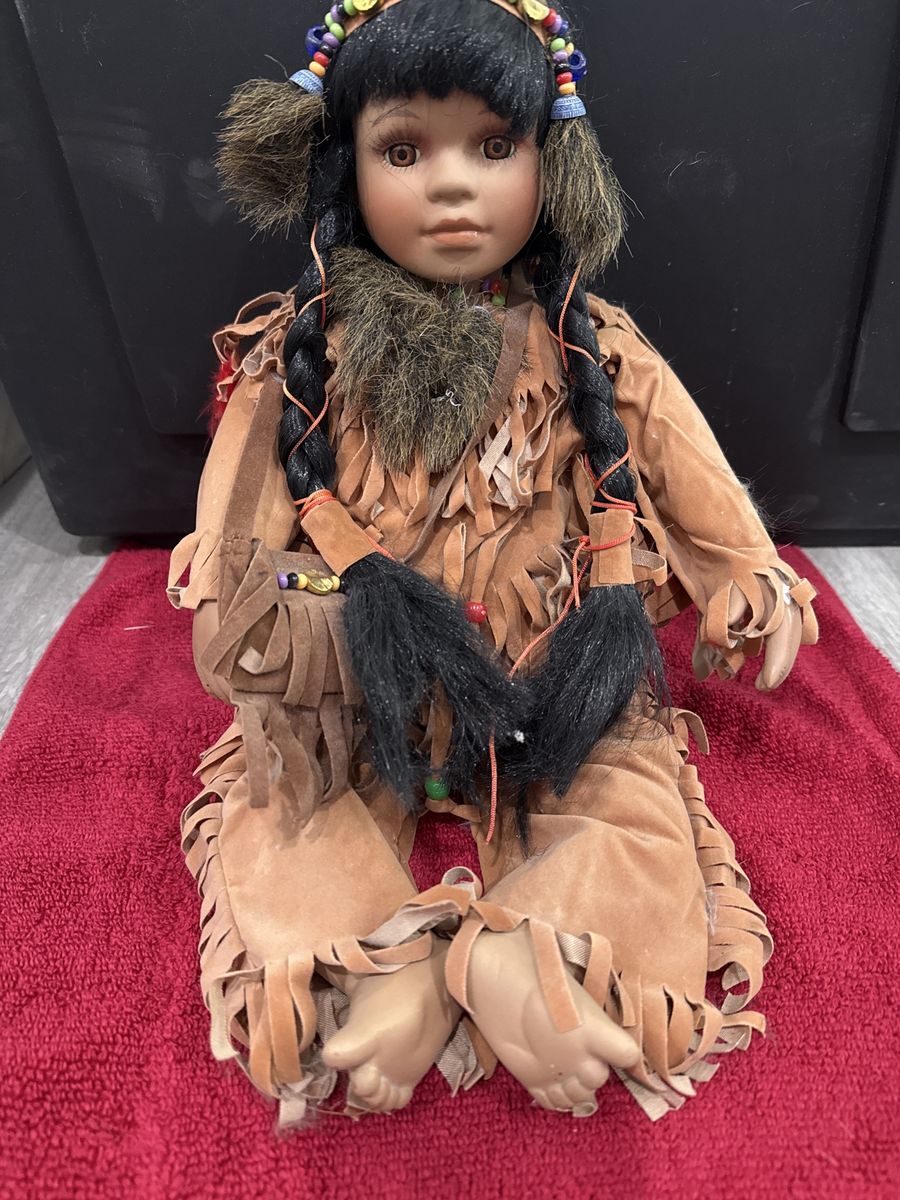 Native American Porcelain Doll