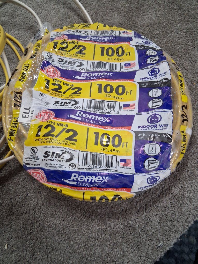 Romex Simpull 12/2 Type NM-B Wire New!