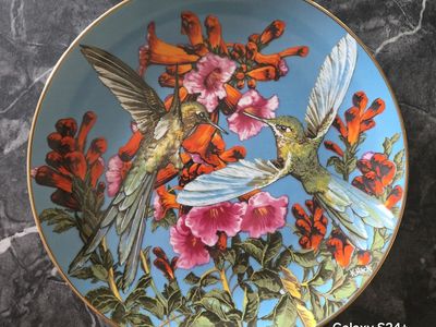 Limited Edition The Exotic Birds of Paradise Plate: Long-Tailed Sylph by Komand F. Hack