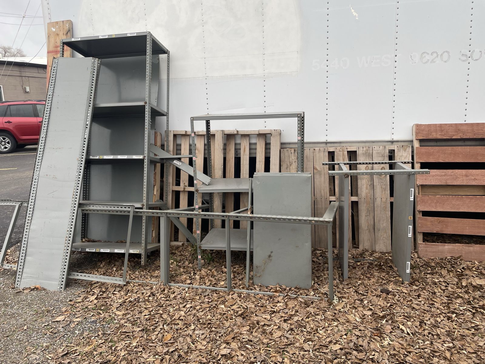 Metal shelving
