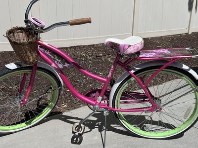 26" Huffy Panama Jack Women's Beach Cruiser - Pink & Lime Green