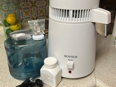 ROVSUN 4L Countertop Water Distiller 750W Stainless Steel BPA Free - Distilled Water Maker Cash Only