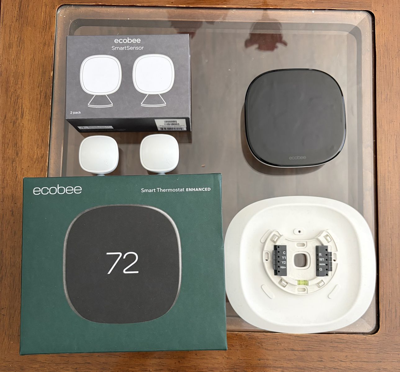 Ecobee enhanced thermostat w/2 room sensors