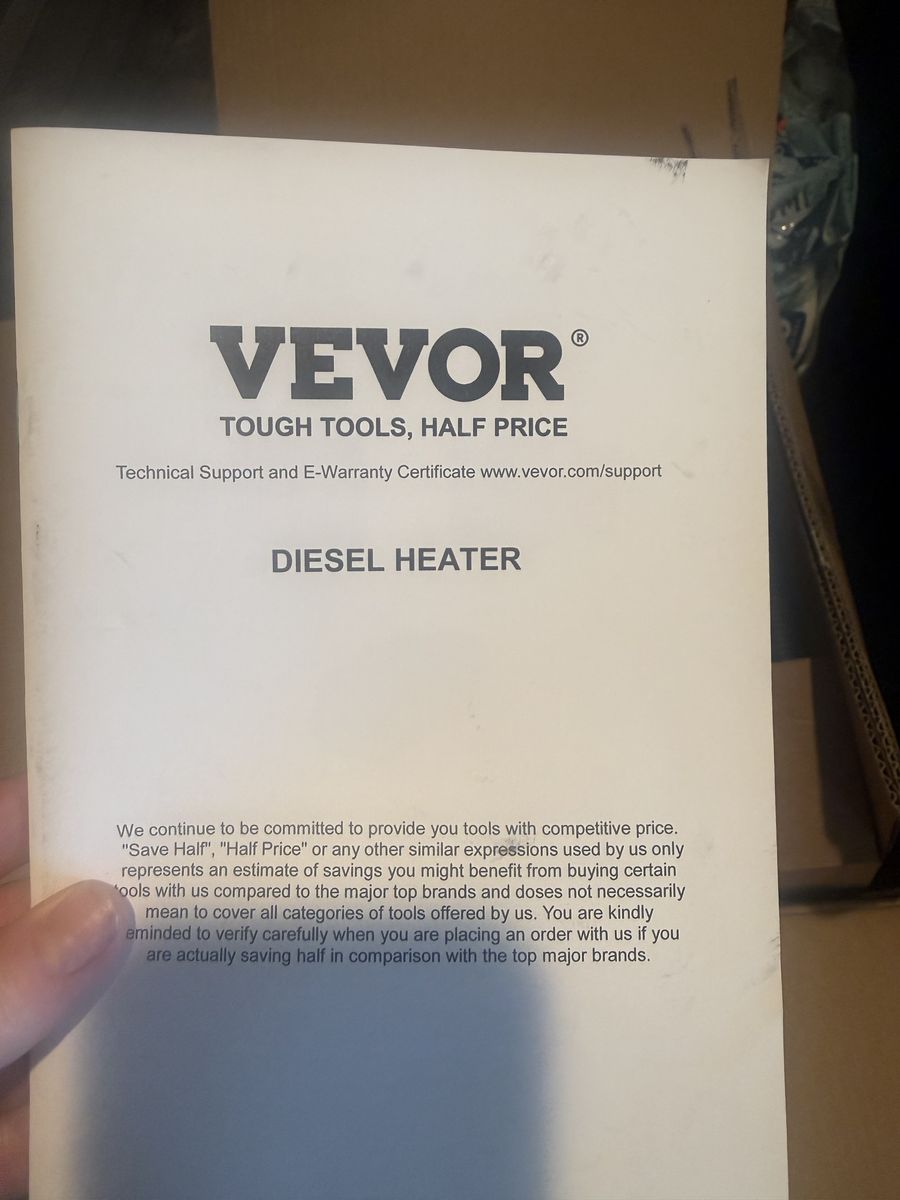 Vevor diesel heater new in box
