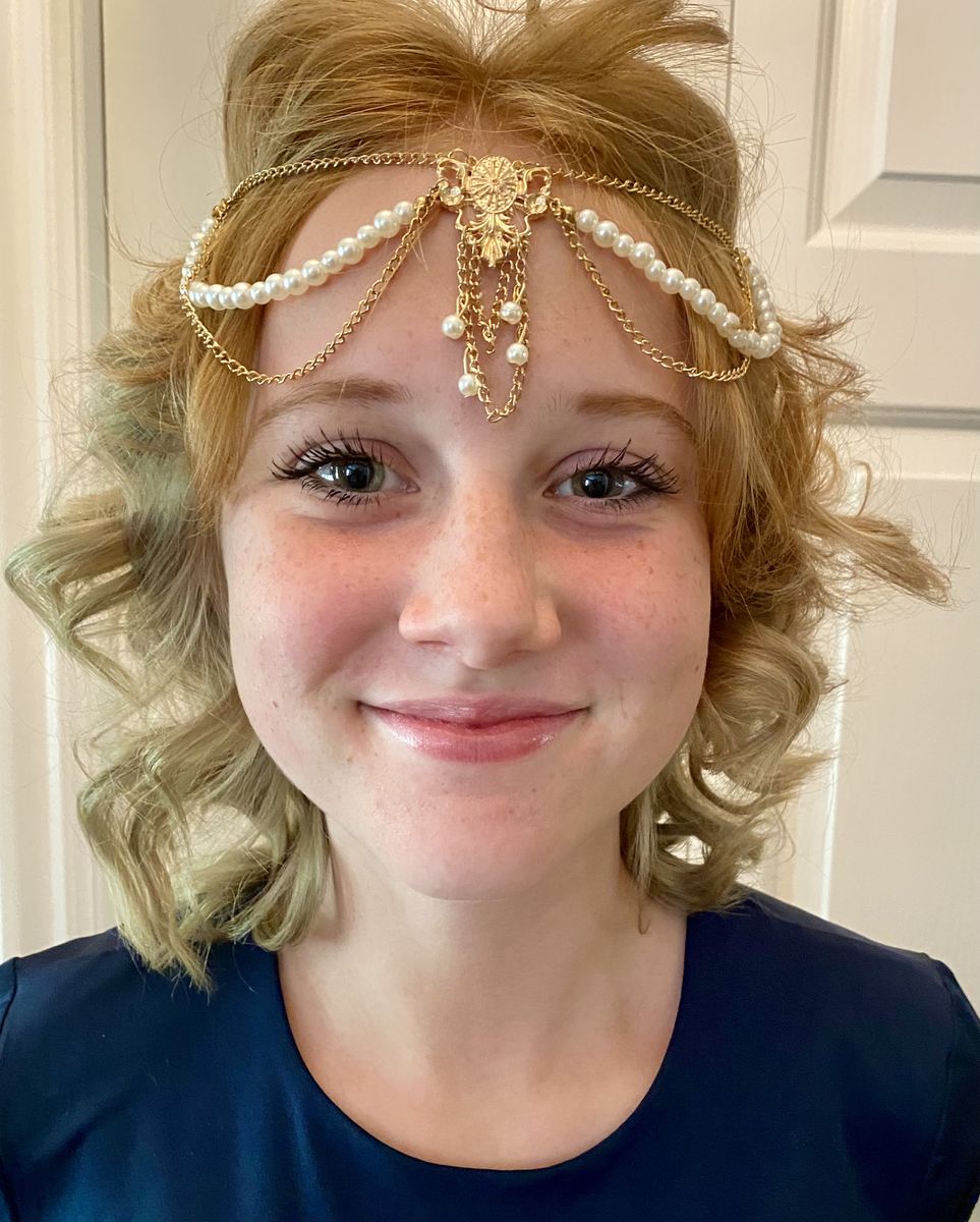 NEW-Boho Gold Chain Headpiece Hair Jewelry with Faux Pearls & Beads - Various Colors & Styles - $7-$10 Body Wear