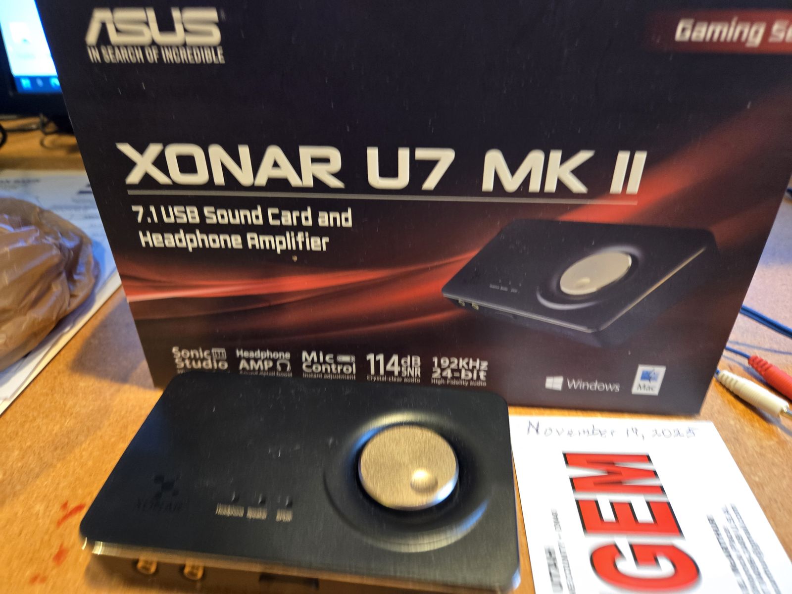 ASUS XONAR U7 MKII 7.1 USB Sound card and headphone amplifier