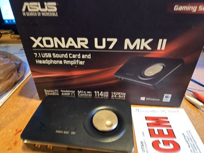 ASUS XONAR U7 MKII 7.1 USB Sound card and headphone amplifier