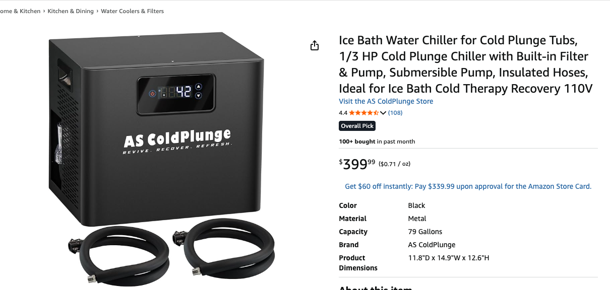 As Coldplunge Chiller Brand New