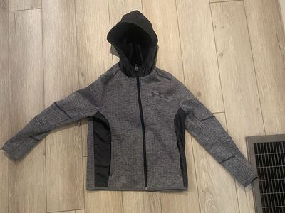 Under Armour Youth Fleece Full-Zip Hoodie Grey/Black Size M (10/12)