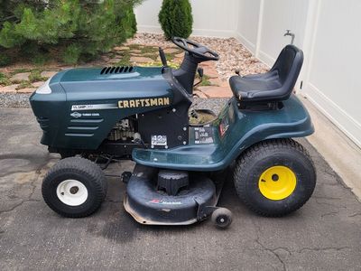 1996 Sears Craftsman 15.5HP Briggs & Stratton 42" Riding Lawn Mower Tractor Mulching and Bagging Blades