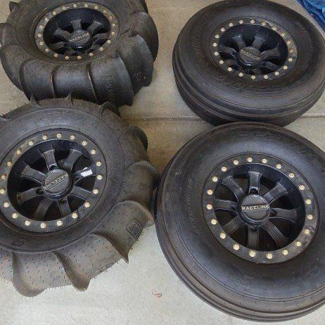 Raceline Ryno Dunatik & Sedona Dunatik Paddle Tires on Raceline A91B Ryno Wheels