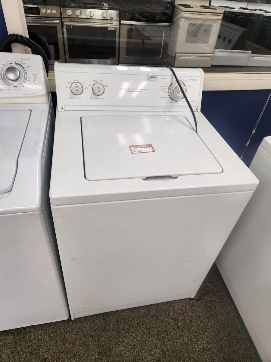 Estate Heavy Duty Super Capacity Top Load Washer White