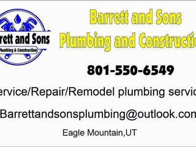 Barrett and Sons Plumbing | Plumber | New Construciton