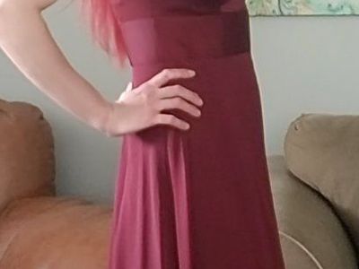 Spaghetti Strap Crepe-Back Satin Dress size 2