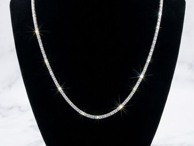 5 CT Lab Diamond Tennis Necklace – 14K White Gold – 18” – E/F VS