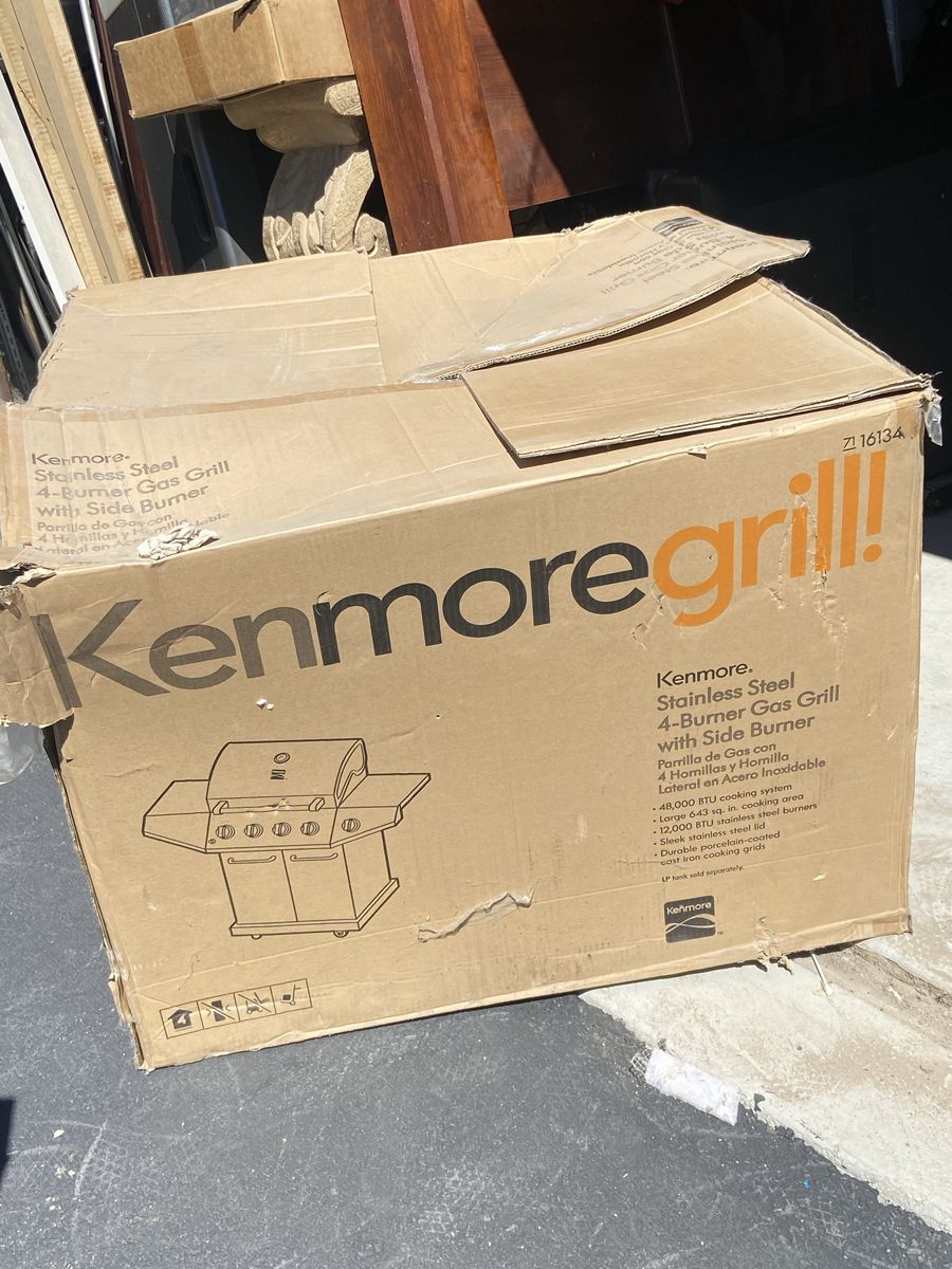 Kenmore Stainless Steel 4-Burner Gas Grill with Side Burner (New in Box)