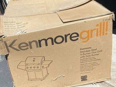 Kenmore Stainless Steel 4-Burner Gas Grill with Side Burner (New in Box)