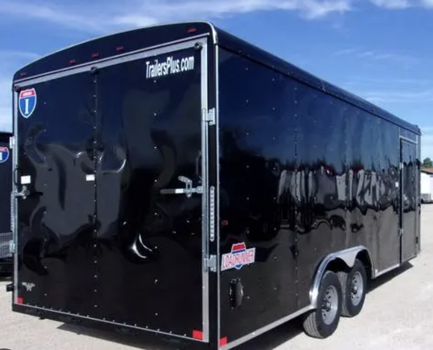 (2) 2023 20-foot Interstate LoadRunner enclosed trailers- 1 WHITE & 1 BLACK