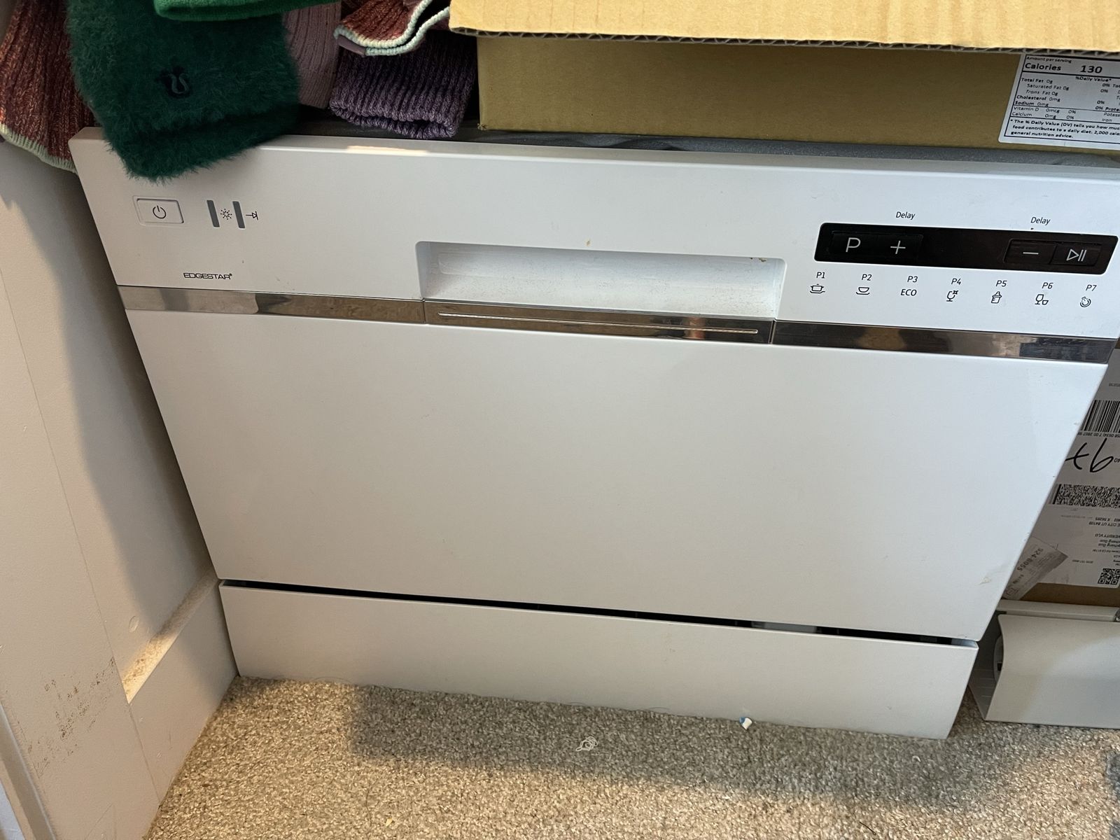 EdgeStar DWP62WH 6-Place Setting Energy Star Countertop Dishwasher - White