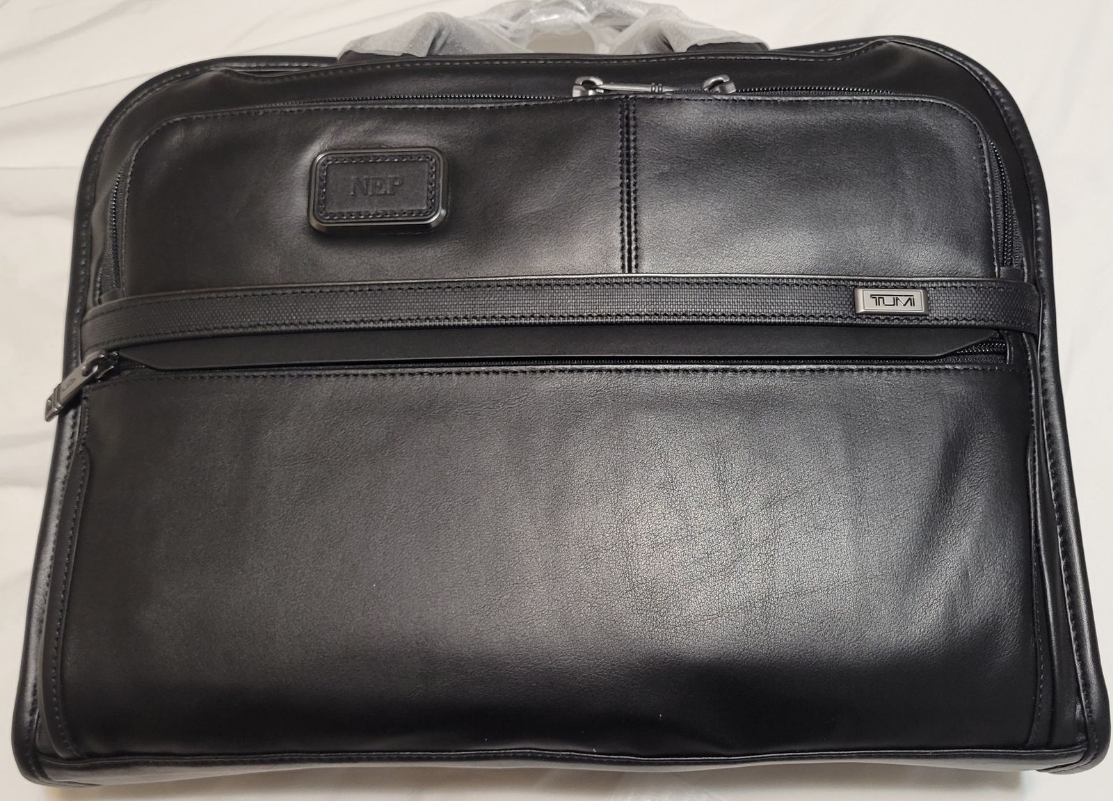 NEW TUMI Alpha 3 Expandable Organizer Laptop Briefcase – Black Leather – Style 117319