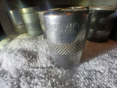 Vintage BOG Mfg, Sockets knurled, stars,