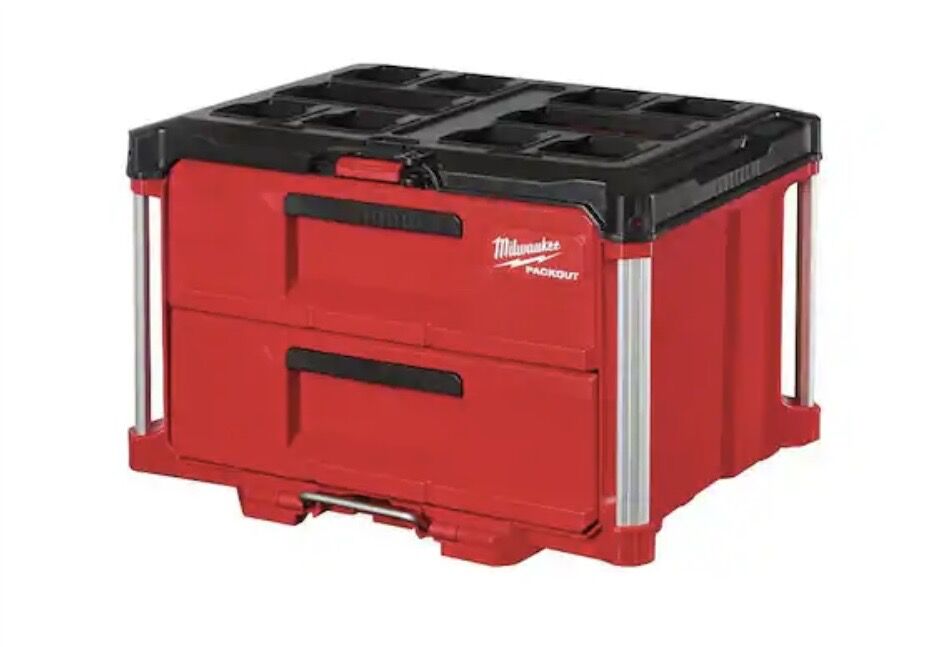 Milwaukee PACKOUT 22 in. 2-Drawer Tool Box with Metal Reinforced Corners