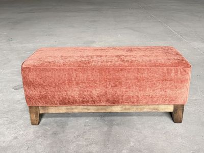 Upholstered mid century modern bench