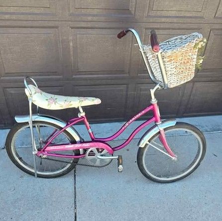 1970 purple Schwinn Fair Lady bicycle