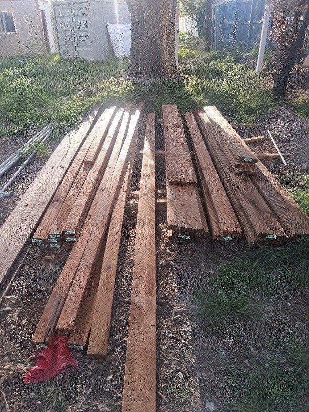 Treated lumber. New