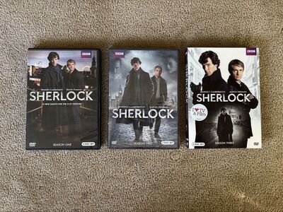BBC Sherlock DVDs, Seasons 1, 2, & 3 (2 NEW)