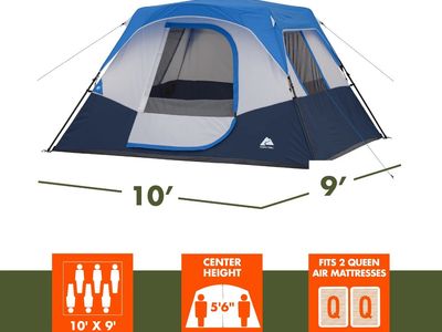 Ozark trail 10’x9’ 6-person tent