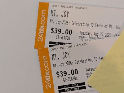2, Mt Joy Ogden Twilight Tickets $70 for both. Aug 25th, 2 Physical Tickets