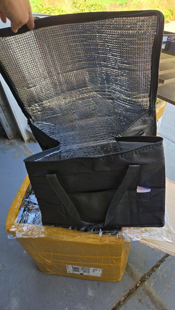 120 Black Insulated Reusable Grocery Bag - Large Capacity Thermal Food Carrier Tote
Food Prep Bags