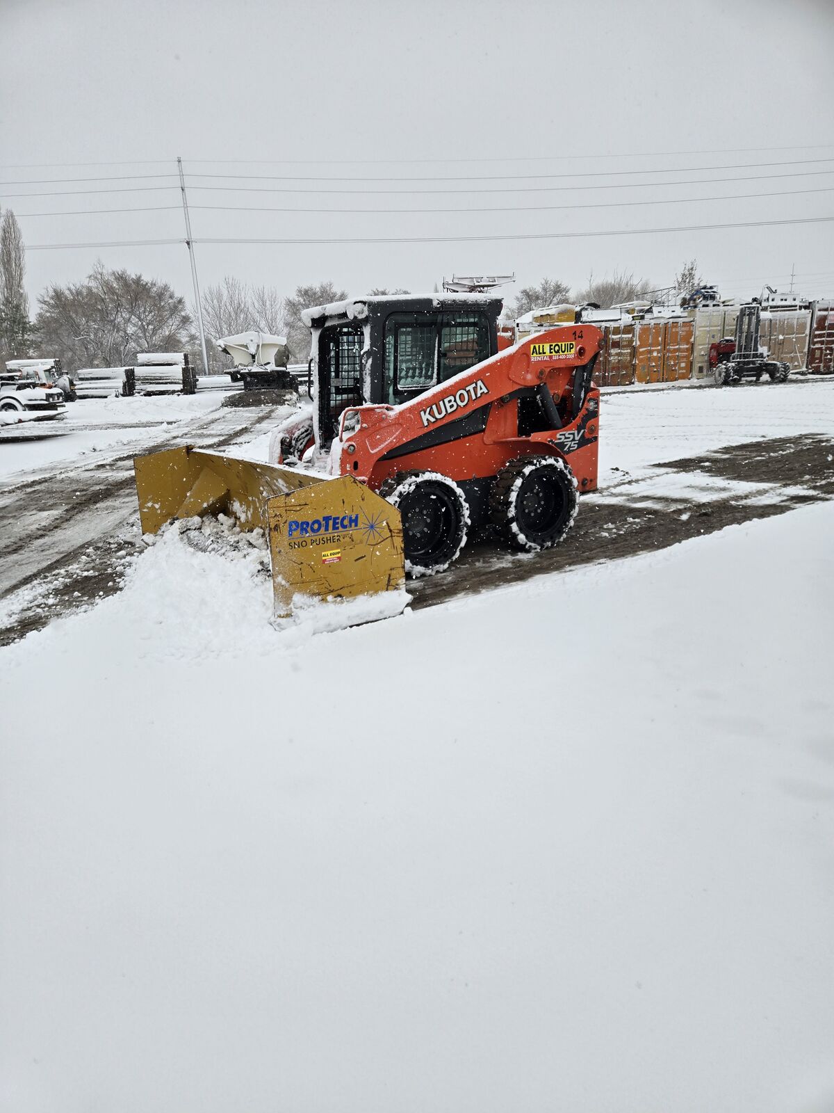 Snow removal Skid Steer box for rent $349/day