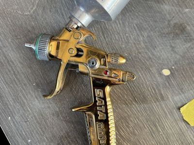 SATA MiniJet 4 HVLP Spray Gun - Gold/Silver Finish, Made in Germany