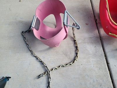 Step2 Infant/Toddler Pink Bucket Swing Seat & Blue Belt Swing for Playground Set
