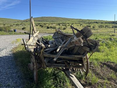 Authentic Antique Horse-Drawn Farm Wagon | Western Ranch Decor | Early 1900s | Wagon Wheels