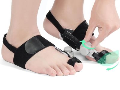 NEW Bunion Corrector for Women Big Toe, 2PCS Bunion Corrector, Adjustable Right and Left Foot Correction(Black)