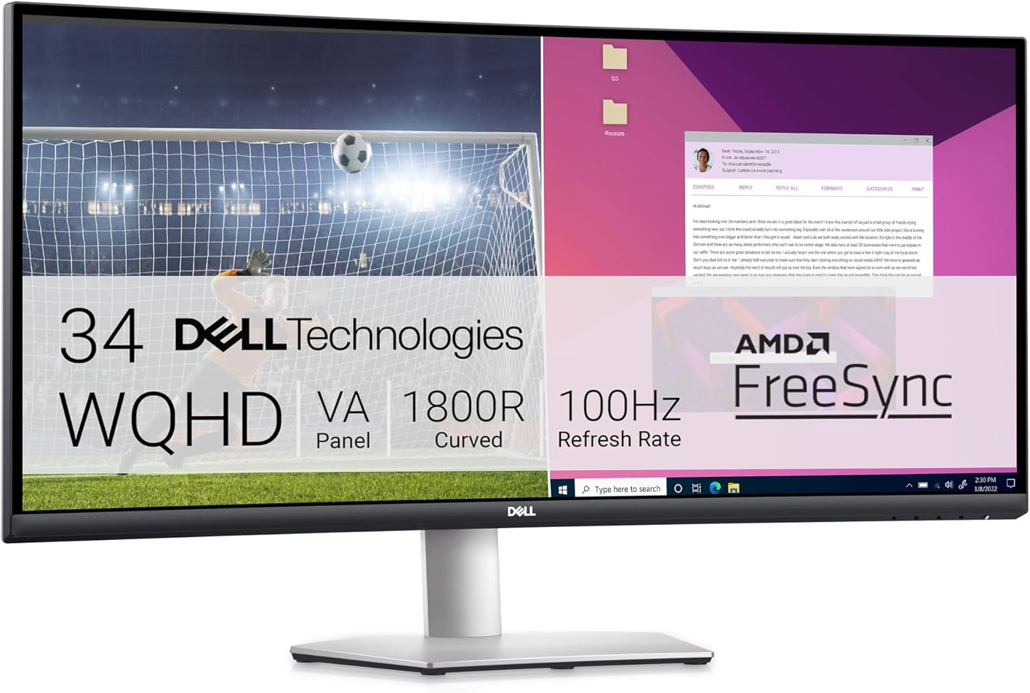 Dell 34" Curved USB-C Monitor – S3423DWC