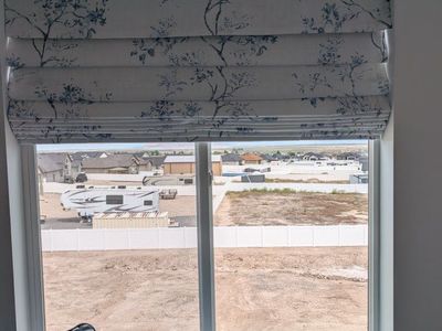Bali Custom Roman Shade - Cordless, Hobbled Fold, Blackout Liner, 49.125"W x 49.5"H