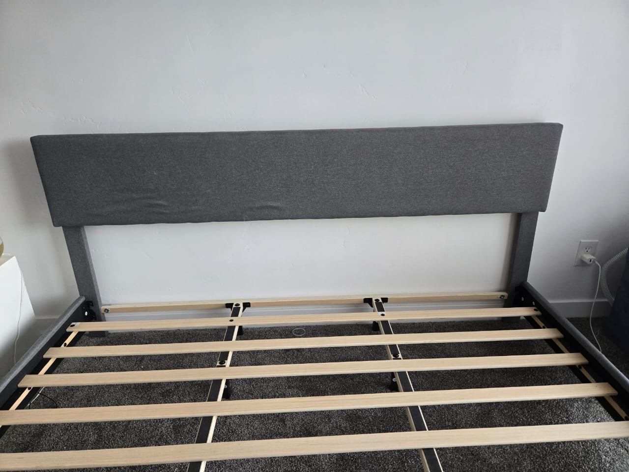 Gray king bed
