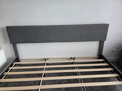Gray king bed