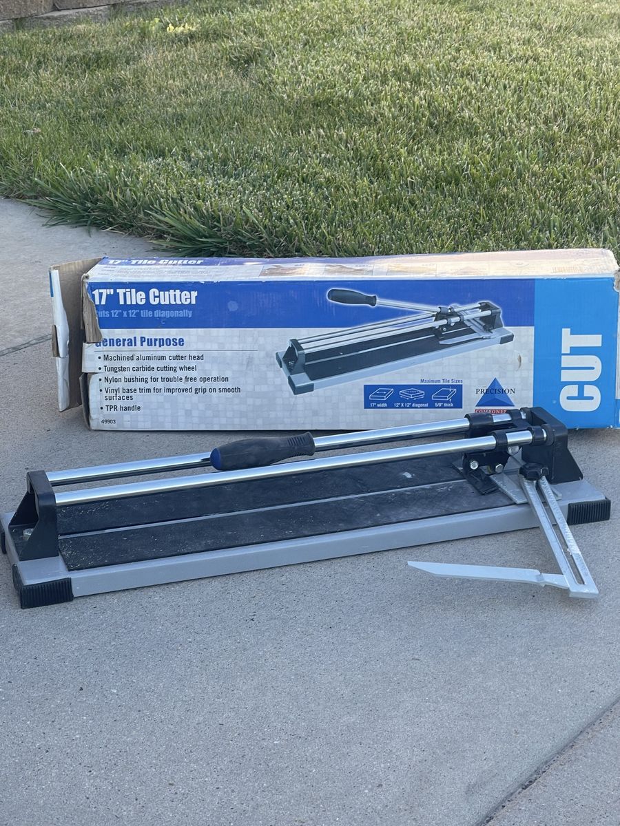 17" General Purpose Tile Cutter with Tungsten Carbide Cutting Wheel and Original Box