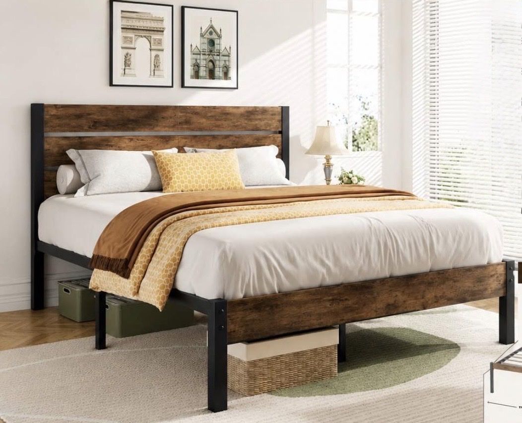 Queen Platform Bed Frame – Brand New in Box
