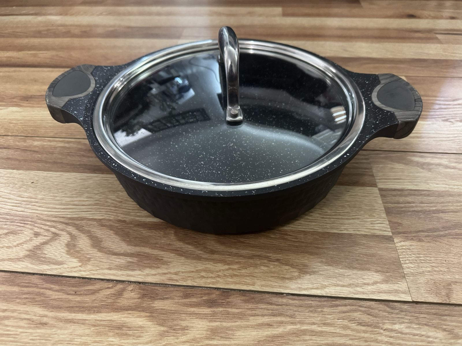 D&W Deane And White Cookware 11" Low Casserole Pan & Lid Nonstick 4.2QT Charcoal
