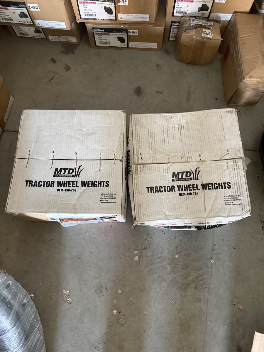 Lawn Tractor Wheel Weights 100# Weights 2 Per 50# Ea #OEM-190-784 for MTD, Troy-Bilt, Bolens, Cub Cadet, Craftsman,