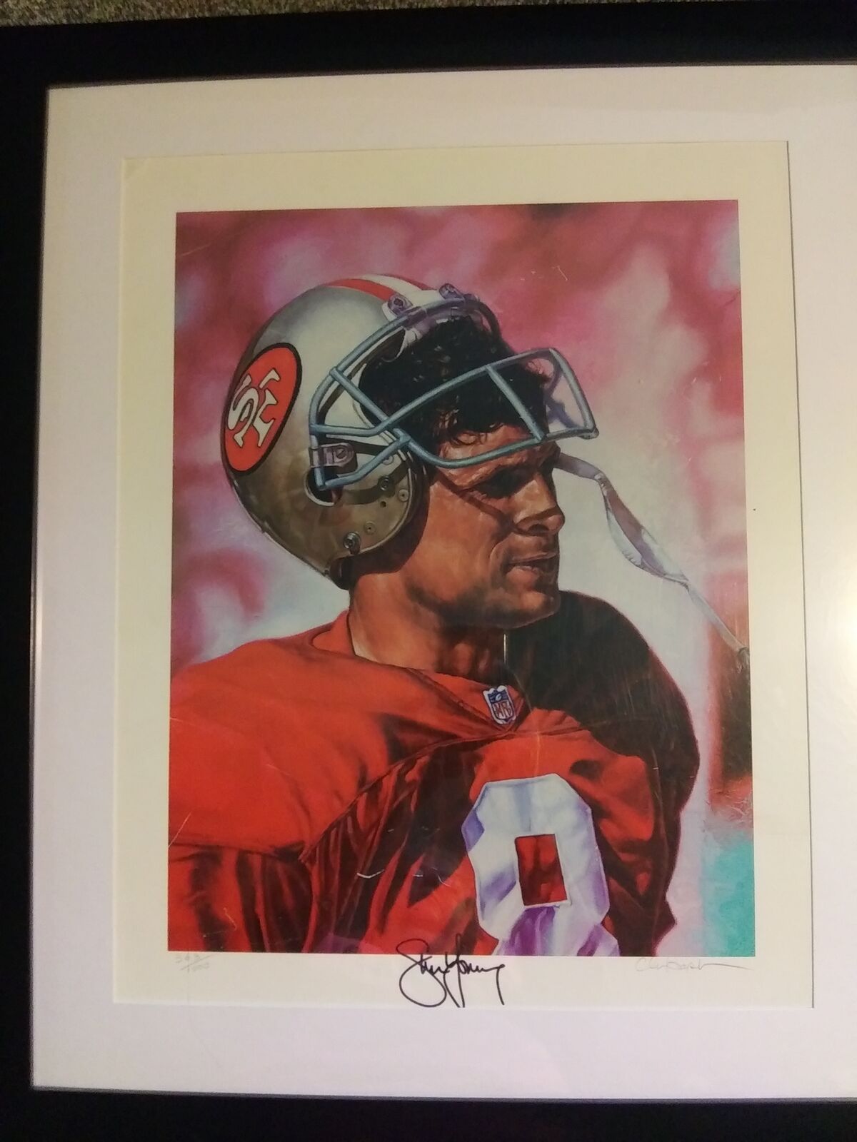 Steve Young Signed Picture & Football