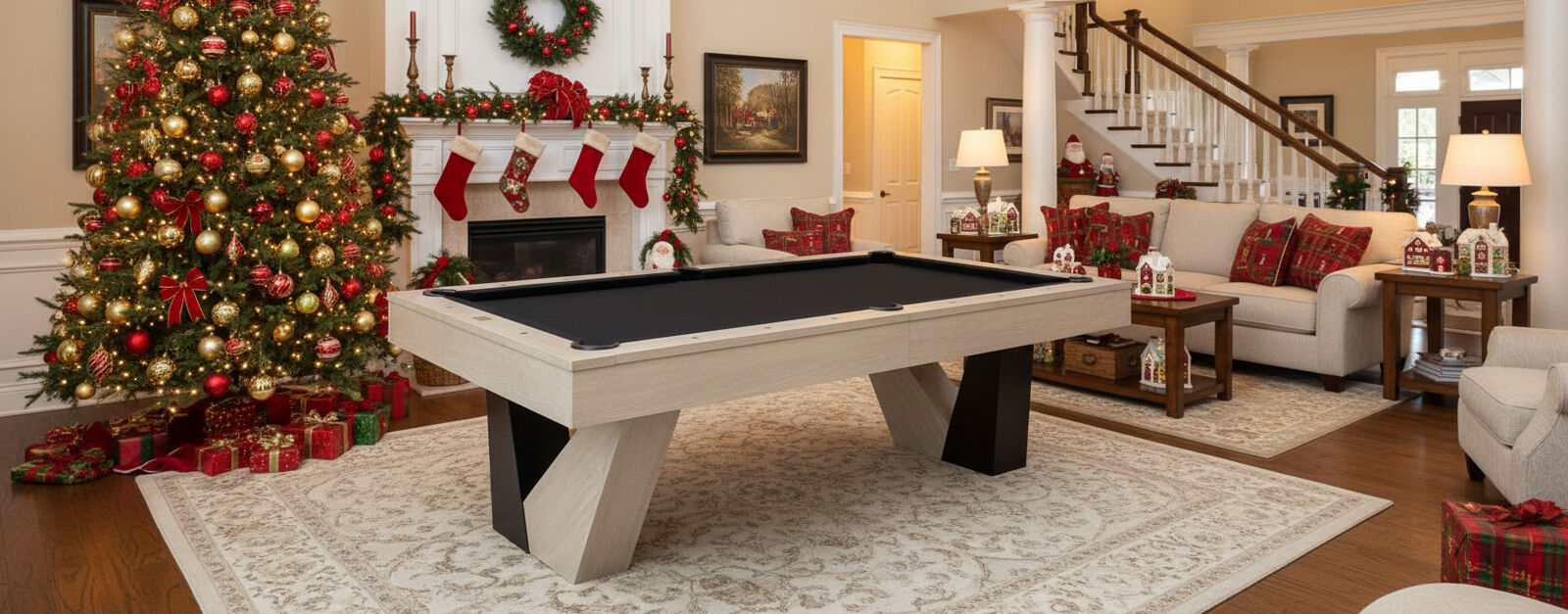 8' New slate pool table