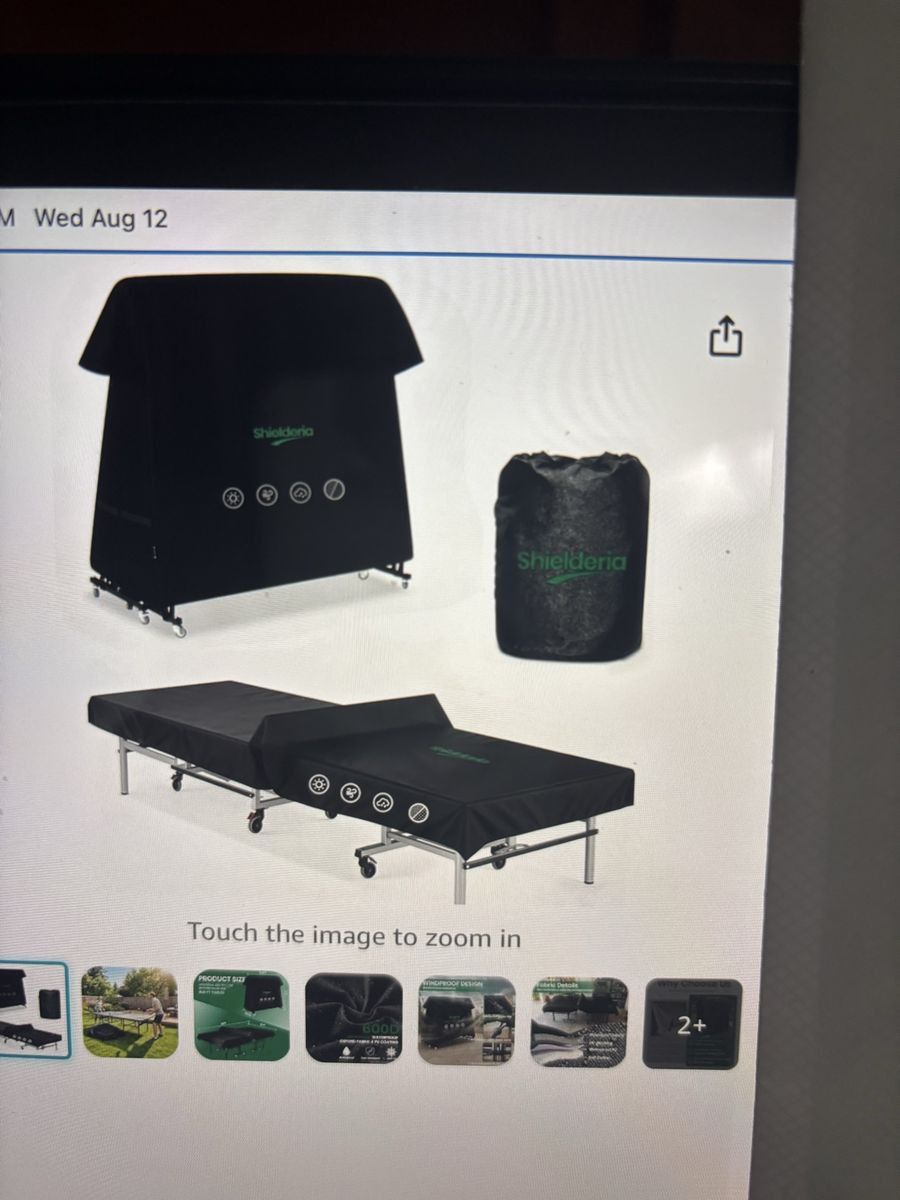 Newly assembled ping-pong table